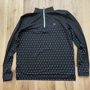 Good good golf quarter zip AOP all over print stretch slim L lightweight